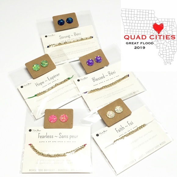 *FREE EARRINGS* Morse Code Bracelet HOPE - Picture 6 of 8